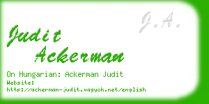 judit ackerman business card